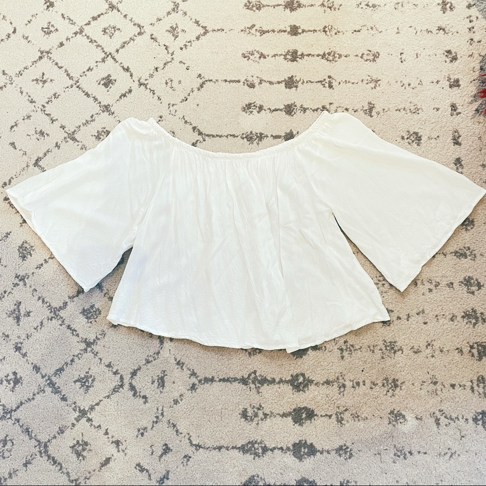White Flowy Off the Shoulder Top